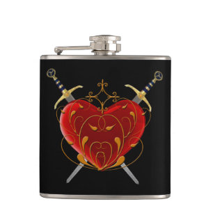 Heart & Daggers Flask Heupfles