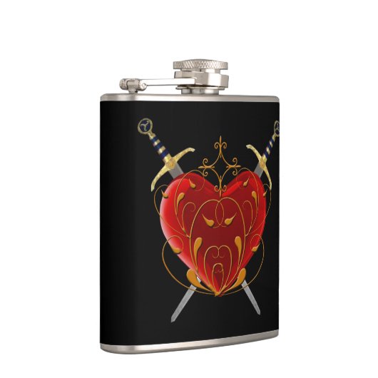 Heart & Daggers Flask Heupfles (Rechts)