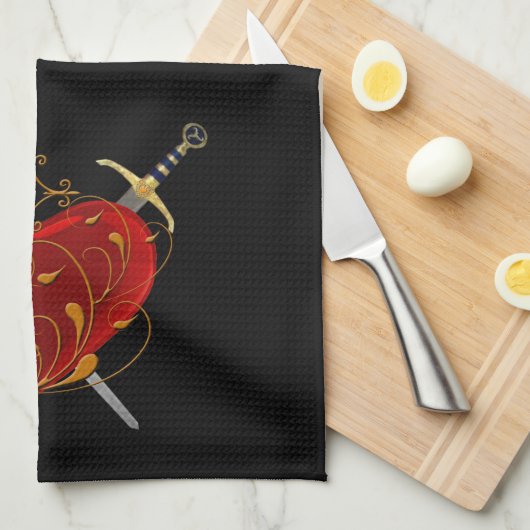 Heart & Daggers Kitchen Towel Theedoek (Quarter Fold)