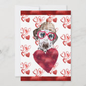 Heart Dalmatian Hondenliefhebber Valentijn Gift Feestdagenkaart (Voorkant)