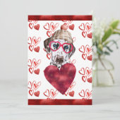 Heart Dalmatian Hondenliefhebber Valentijn Gift Feestdagenkaart (Staand voorkant)