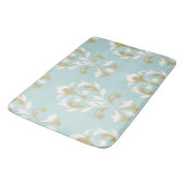 Heart Damask Art I Cream & Gold on Blue Badmat (Gekanteld)