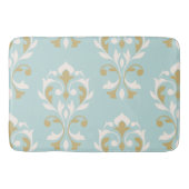 Heart Damask Art I Cream & Gold on Blue Badmat (Voorkant)