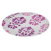 Heart Damask Art I Pinks Pruimen Wit Snijplank (Hoek)