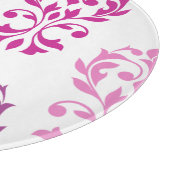 Heart Damask Art I Pinks Pruimen Wit Snijplank (Hoek)