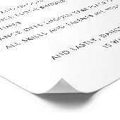 Heart Dance Floor Regels Minimalistisch Trouwteken Poster (Hoek)