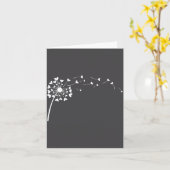 Heart Dandelion Flower Love Cute Valentines Day Wo Kaart (Gele Bloem)