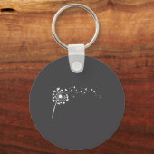 Heart Dandelion Flower Love Cute Valentines Day Wo Sleutelhanger (Voorkant)