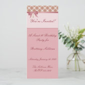 Heart Dangle Pink Kaart (Staand voorkant)
