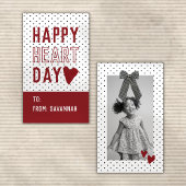 Heart Day Polka Dot Valentines Classroom Card Notitiekaartje