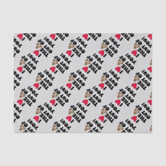 Heart de Poop EMoji Tissuepapier (Voorkant)