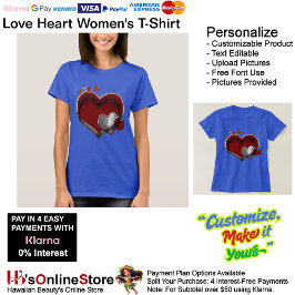 Heart Deep Royal Blauw Vrouwen T-shirt