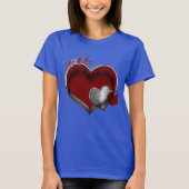 Heart Deep Royal Blauw Vrouwen T-shirt (Voorkant)