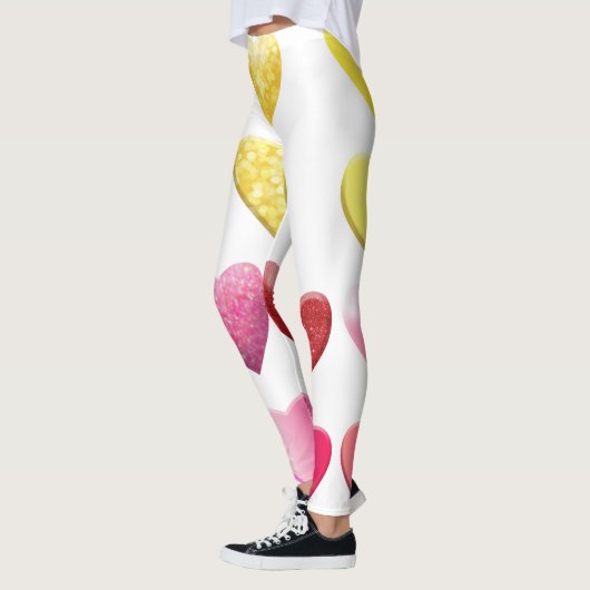 Heart Design All-Over-Print Leggings Stijlvol (Links)