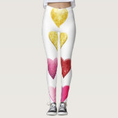 Heart Design All-Over-Print Leggings Stijlvol (Voorkant)
