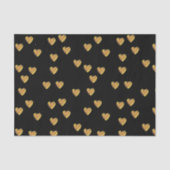 Heart Design Black en Gold Tissuepapier (Voorkant)