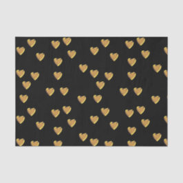 Heart Design Black en Gold Tissuepapier