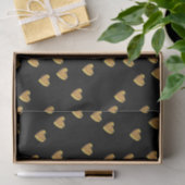 Heart Design Black en Gold Tissuepapier (Geschenk)