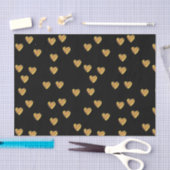 Heart Design Black en Gold Tissuepapier (Craft)