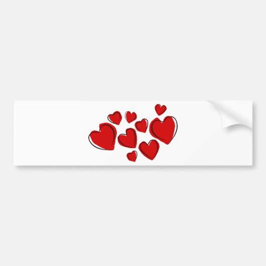 Heart Design Bumpersticker (Voorkant)