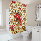 Heart Design Douchegordijn (In situ)