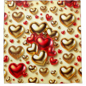 Heart Design Douchegordijn (Voorkant)