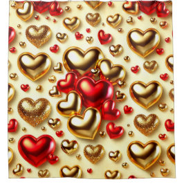 Heart Design Douchegordijn