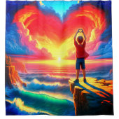 Heart Design Douchegordijn (Voorkant)