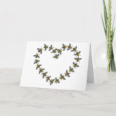 Heart Design "For the Love of bijes" Bedankkaart (Voorkant)