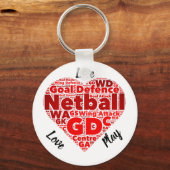 Heart Design GD Inspirerend Netball Sleutelhanger (Voorkant)