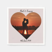 Heart Design gepersonaliseerde foto Servetten (Voorkant)
