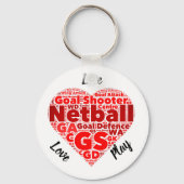 Heart Design GS Inspirerend Netball Sleutelhanger (Voorkant)