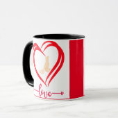 Heart Design, Handen vasthouden, paar Velentine's  Mok (Voorkant links)