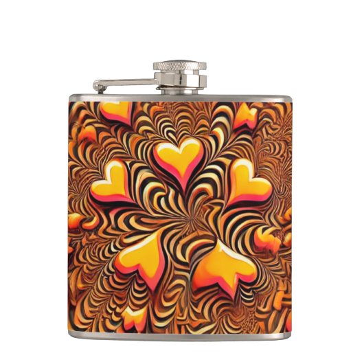 Heart Design Heupfles (Voorkant)