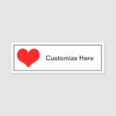 Heart Design Name Tag (Voorkant)