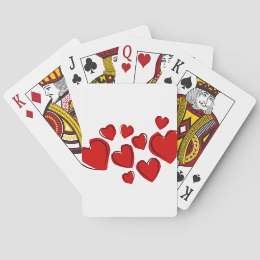 Heart Design Pokerkaarten (Achterkant)