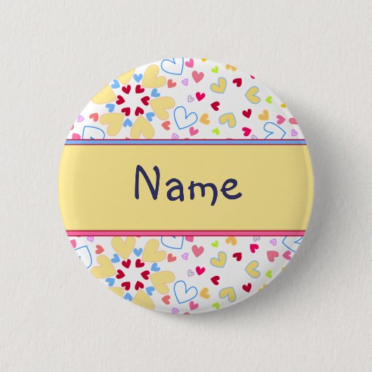 Heart Design Ronde Button 5,7 Cm (Voorkant)