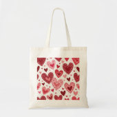 Heart design shopper bag tote bag (Voorkant)