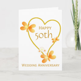 Heart Design - Speciaal 50th Wedding Jubileum Kaart