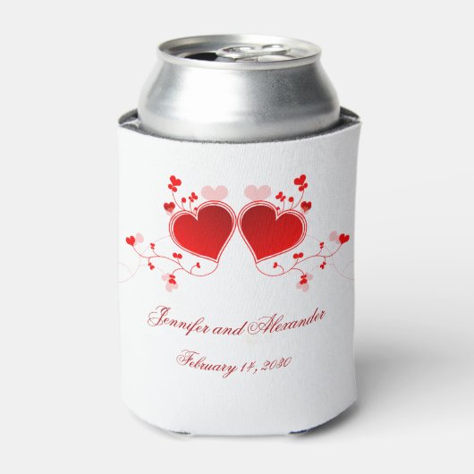 Heart Design Weddenschap voor Koelboxxen Blikjeskoeler (Blikje Voorkant)