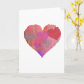 HEART DESIGN WENSKAART ABSTRACT KAART (Gele Bloem)