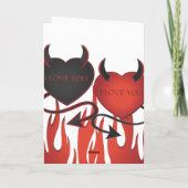 Heart Devil - Valentijn rood - Ik hou van je.ai Feestdagen Kaart (Achterkant)