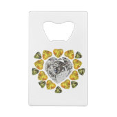 Heart Diamond Gemstone Art Creditkaart Flessenopener (Achterkant)