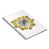 Heart Diamond Gemstone Art Notitieboek (Rechterzijde)