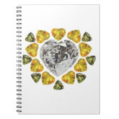 Heart Diamond Gemstone Art Notitieboek (Voorkant)
