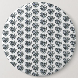 Heart Diamond Pattern-Button Ronde Button 6,0 Cm