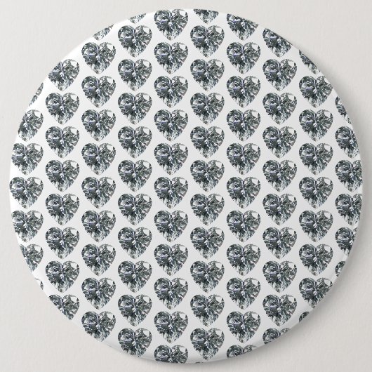 Heart Diamond Pattern-Button Ronde Button 6,0 Cm (Voorkant)