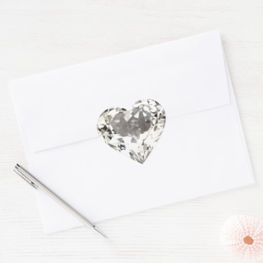 Heart Diamond Print Sticker (Envelop)