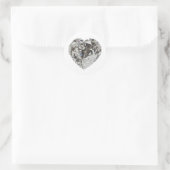 Heart Diamond Ronde Sticker (Tas)