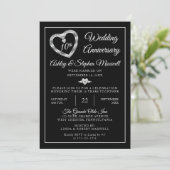 Heart Diamonds 10de huwelijksjubileumfeest Kaart (Staand voorkant)